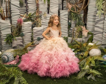 Cappuccino and Blush Pink Lace Tulle Formal Flower Girl Dress - Etsy Cappuccino and Blush Pink Lace Tulle Formal Flower Girl Dress - Etsy