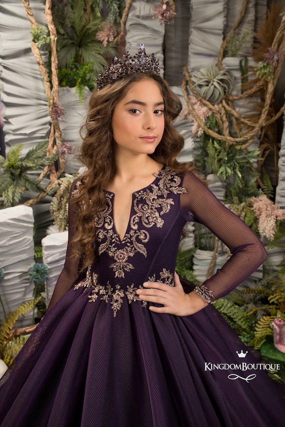 Vestidos de niña color morado hotsell