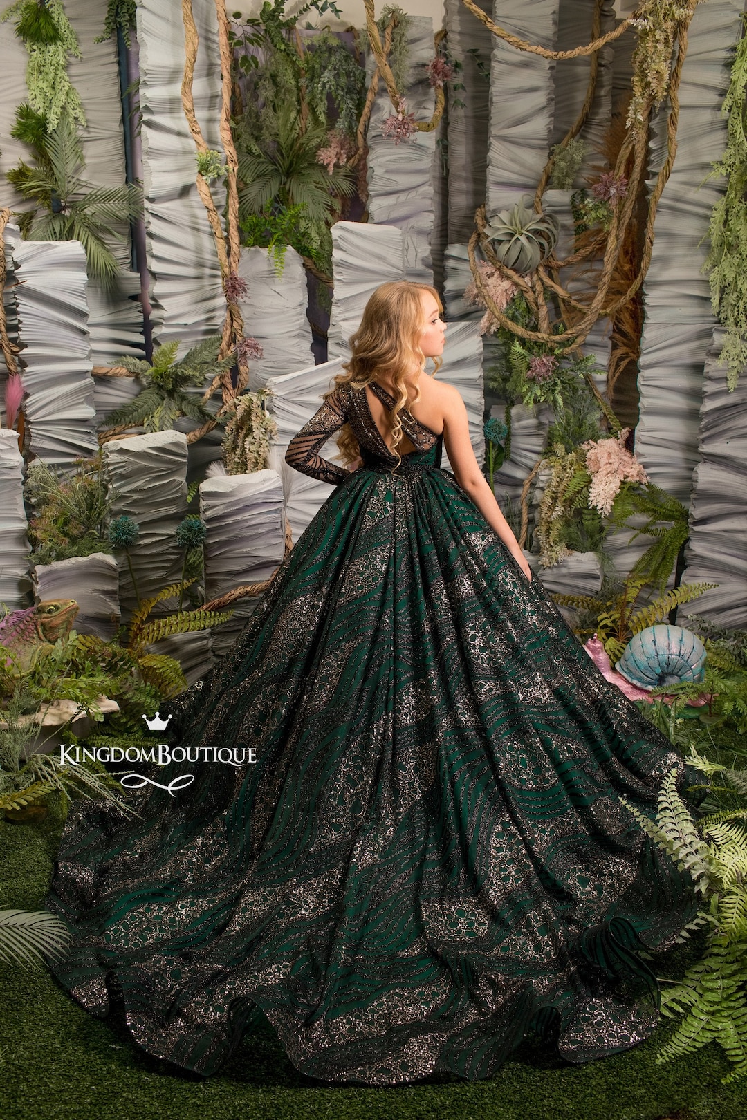 Emerald Green Flower Girl Dress - Tulle Formal Prom Dress Fairy for Special  Occasion With Multilayered Skirt and Corset - Etsy Israel