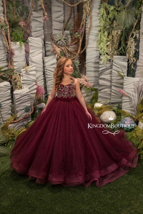 Amazon.com: 2-16 Years Made in USA/Little-Girls' Burgundy Flower Girl Dress  E1008 Sz 6 : Clothing, Shoes & Jewelry