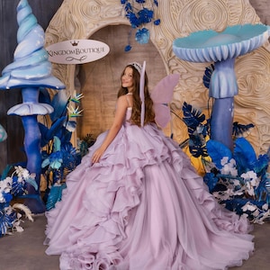 Blumenmädchen Kleid, Blumenmädchen Kleid Tüll, Blumenmädchen Kleid Spitze, Blush lila Kleid, Erstkommunion Kleid, Junior Brautjungfer Kleid