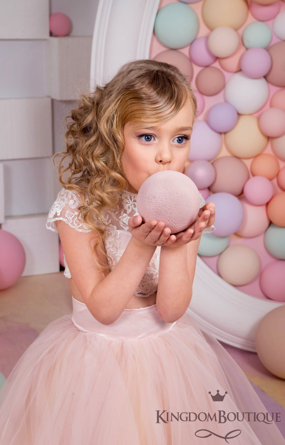 Ivory and Blush Pink Flower Girl Dress Birthday Wedding Etsy Australia