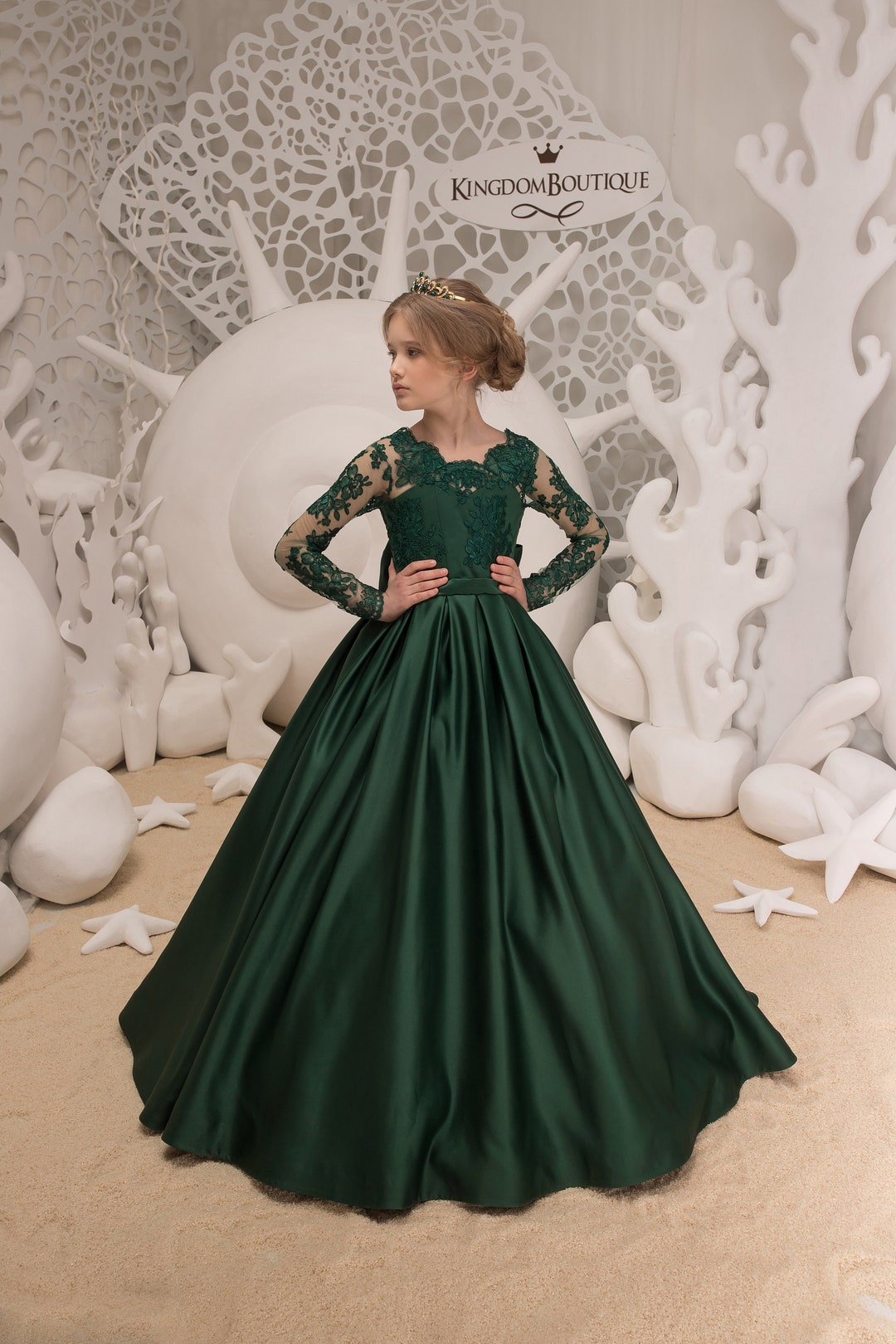 Vestido de niña flor verde esmeralda fiesta de la boda novia - Etsy México Vestido de niña flor verde esmeralda fiesta de la boda novia - Etsy México