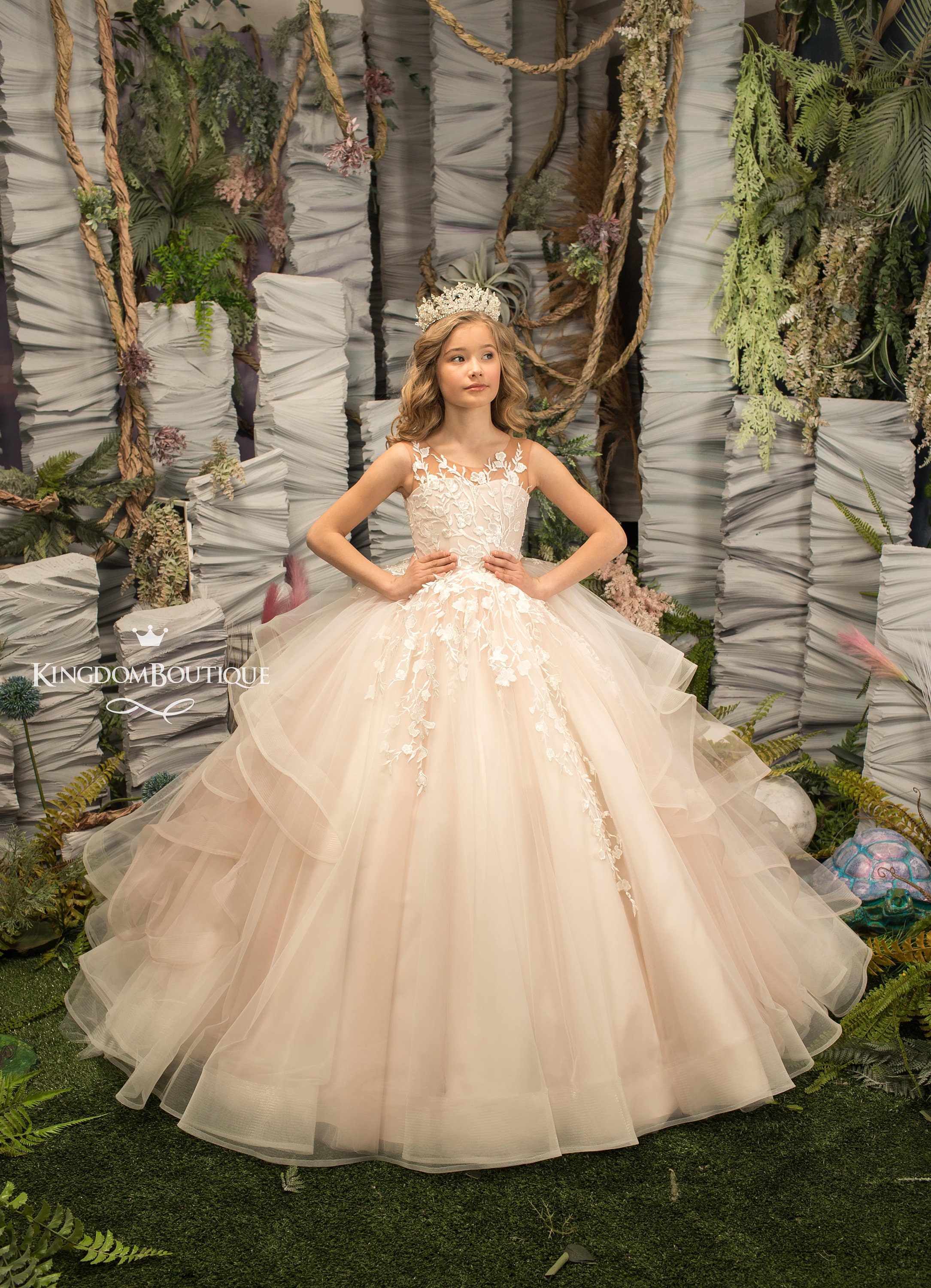 Vestido de niña de flores formal de tul de encaje blanco para ocasión  especial fiesta de dama de honor concurso de bodas primera comunión sesión  de fotos cumpleaños -  México