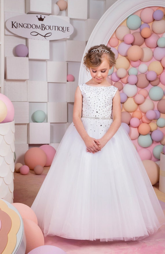 tulle white holiday party dress