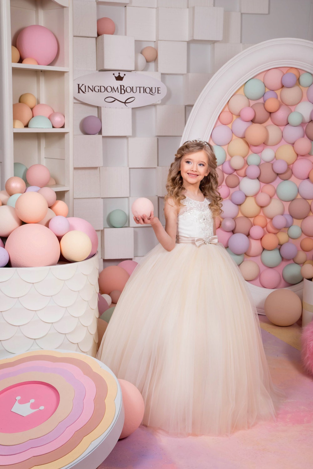 Elfenbein Rosalie Mini Kleid
