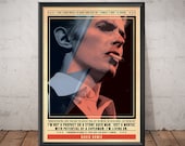 David Bowie Poster - Quote Retro Music Poster - Music Print, Wall Art