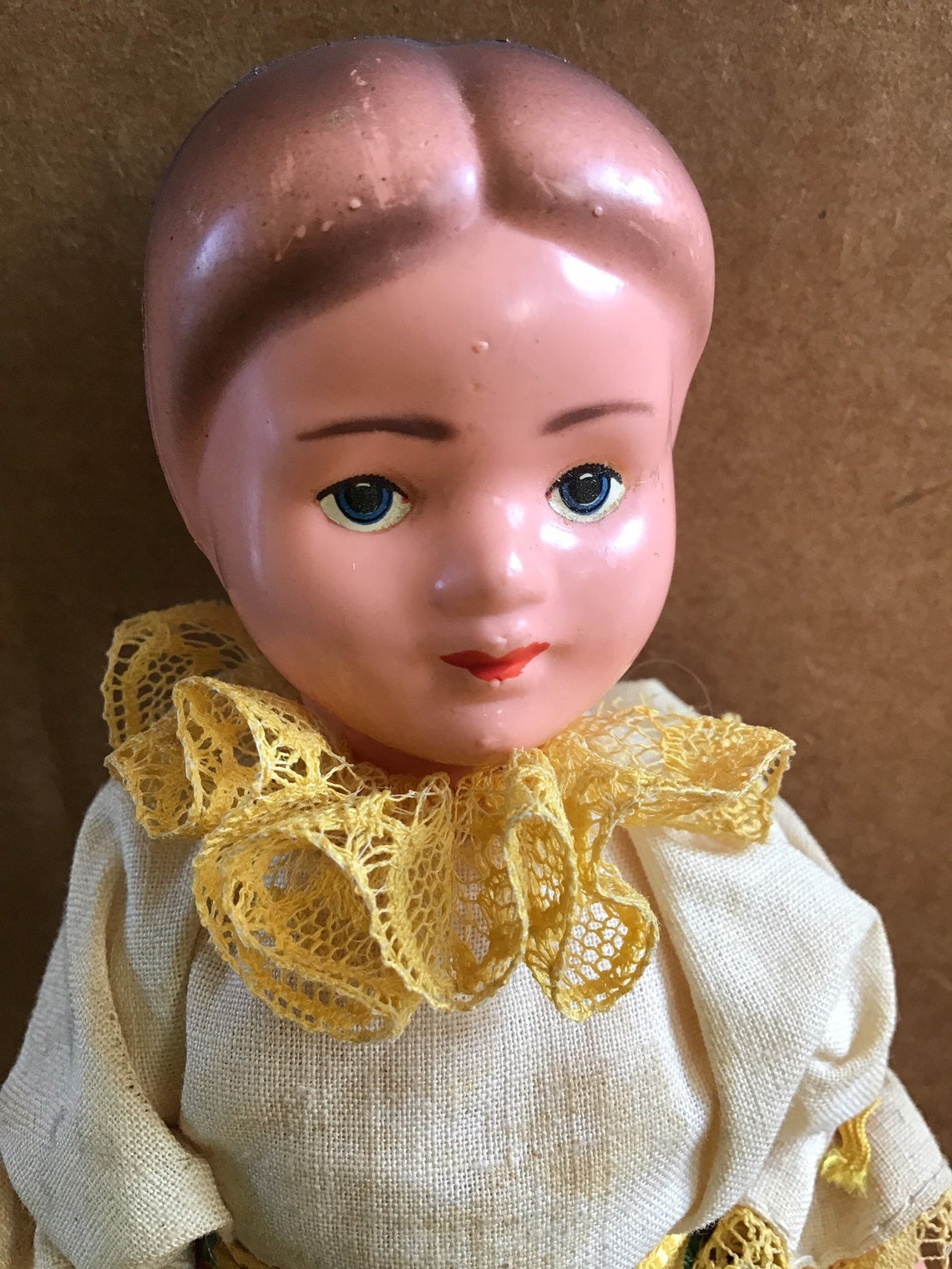 Vintage European Doll Czech Hard Plastic with Ethic Folk Etsy