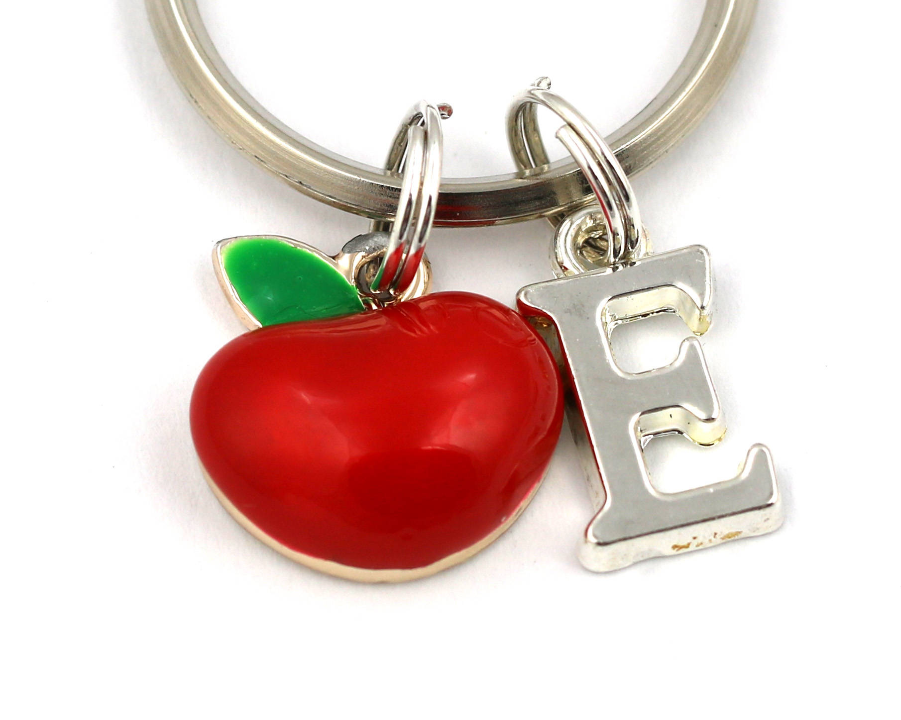 Apple Key Ring Personalized Teacher Keychain Teacher Etsy