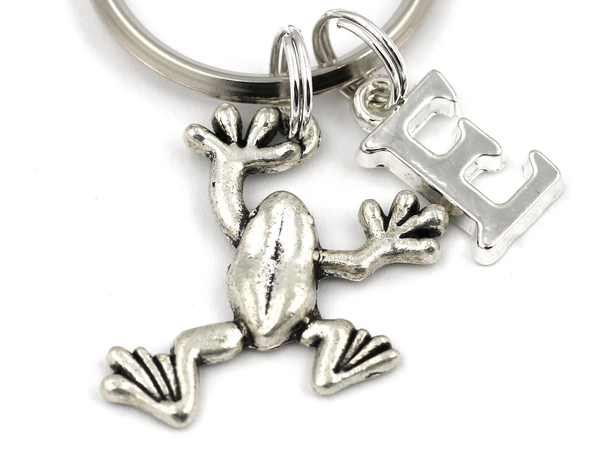Frog Key Ring Personalized Frog Keychain Animal Keyring Etsy