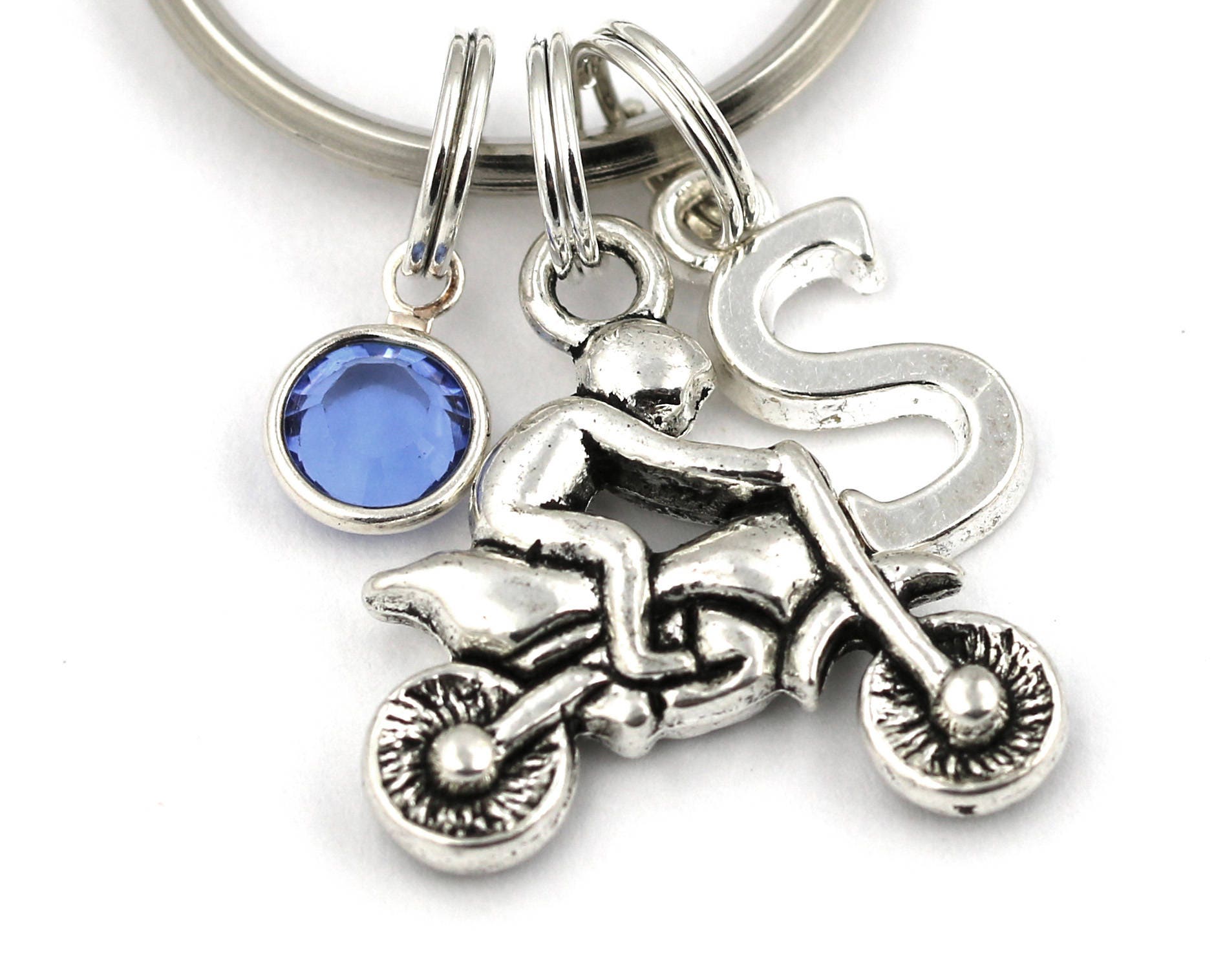 Motorbike Key Ring Personalized Motorcycle Keychain With Etsy