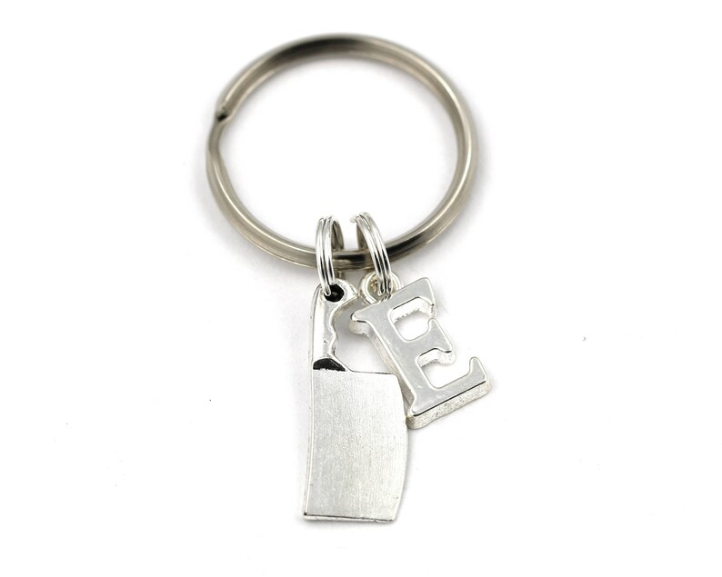 Meat Cleaver Key Ring Personalized Butcher Keychain Chef Etsy