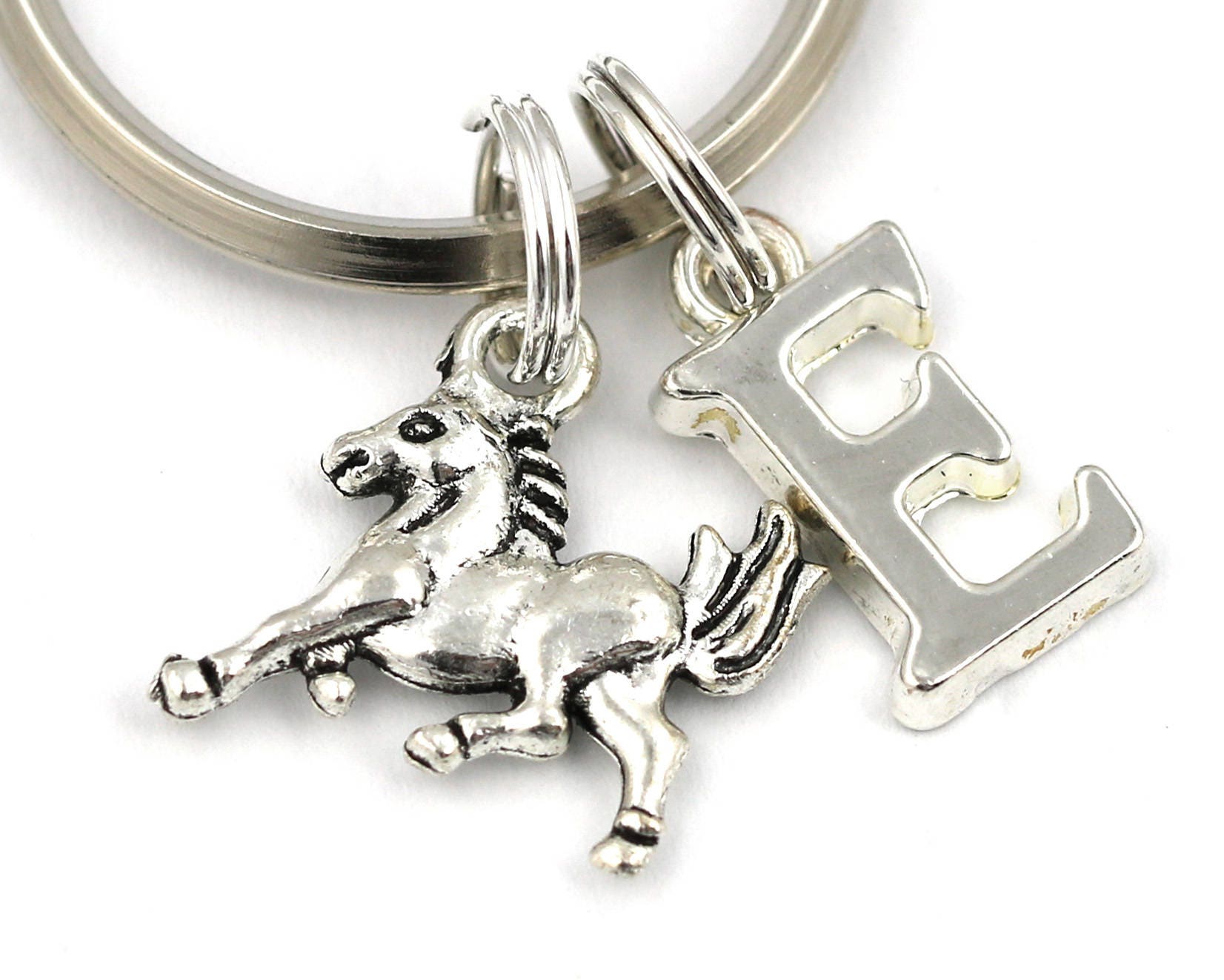 Horse Key Ring Personalized Horse Keychain Horse Keyring Etsy