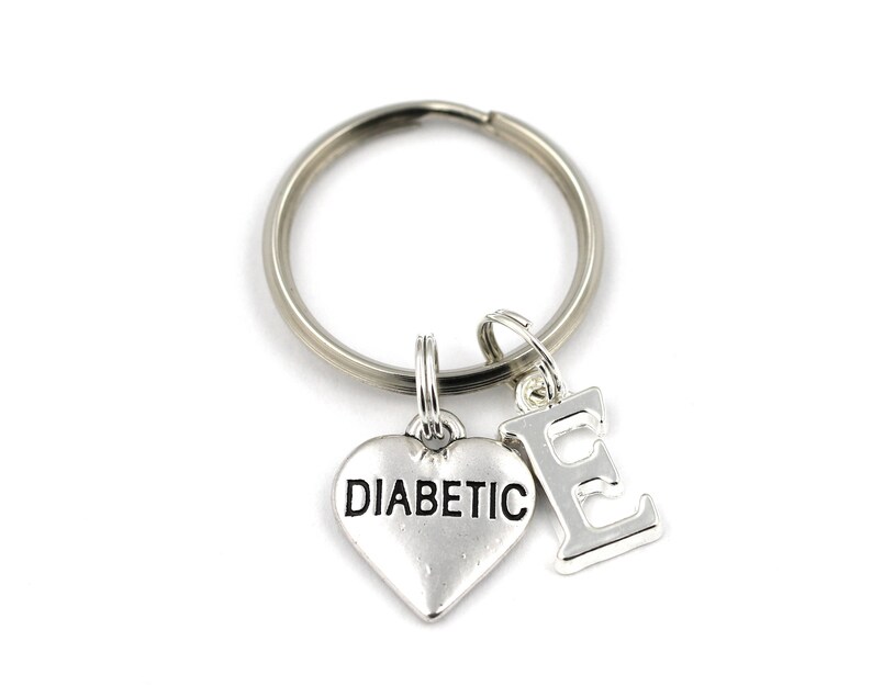 Diabetic Key Ring Personalized Diabetes Keychain Type 1 Etsy