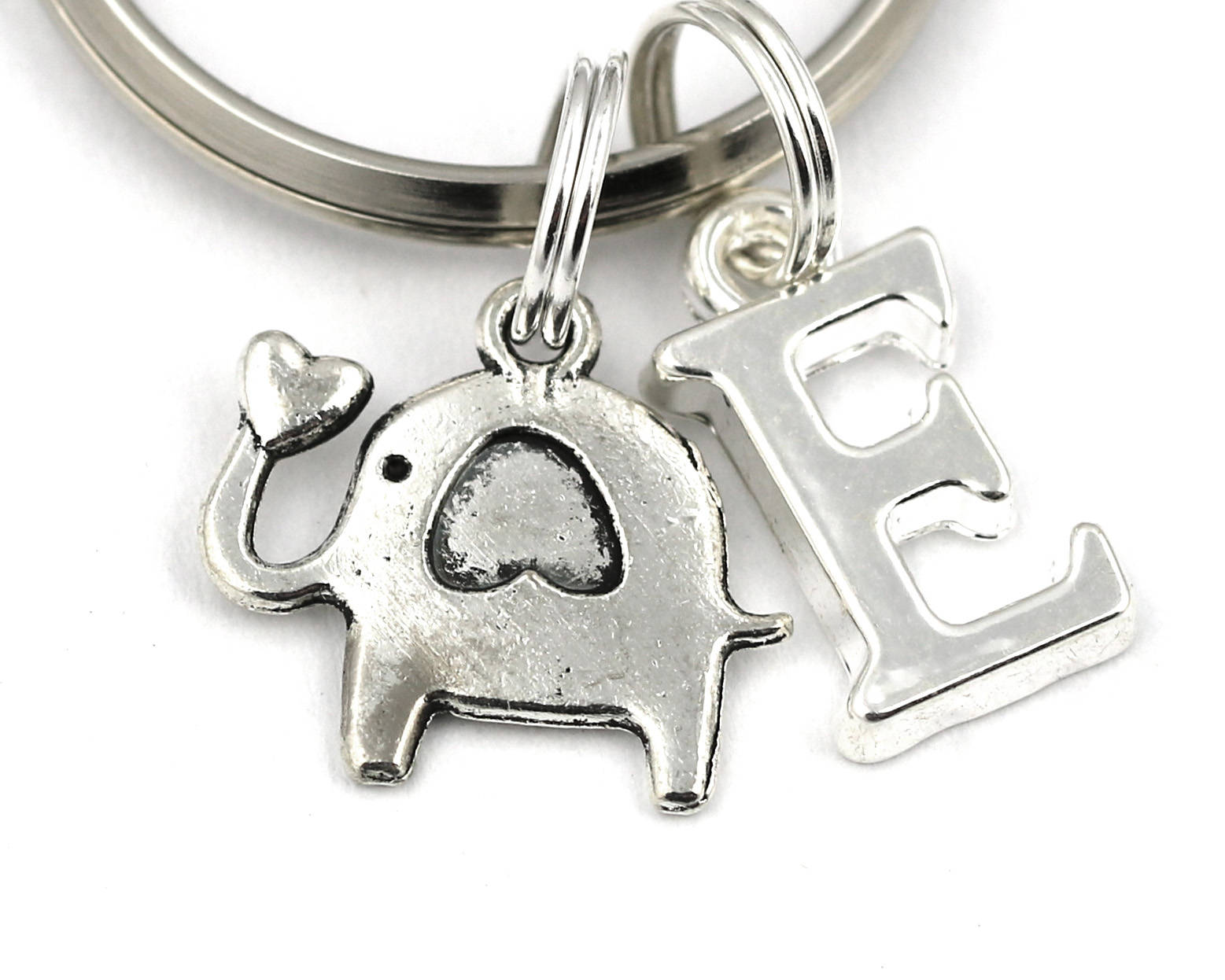 Small Elephant Key Ring Personalized Elephant Keychain Etsy
