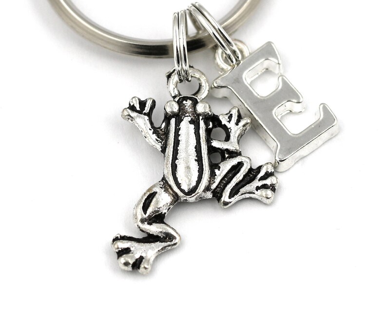 Frog Key Ring Personalized Frog Keychain Animal Keyring Etsy