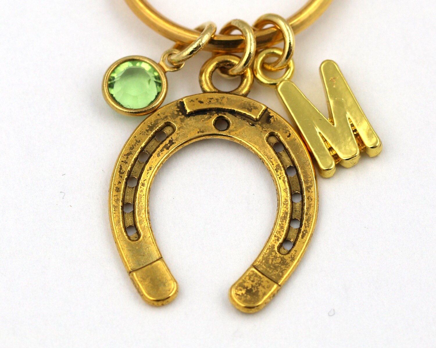 Horseshoe Key Ring Personalized Horseshoe Keychain With Etsy