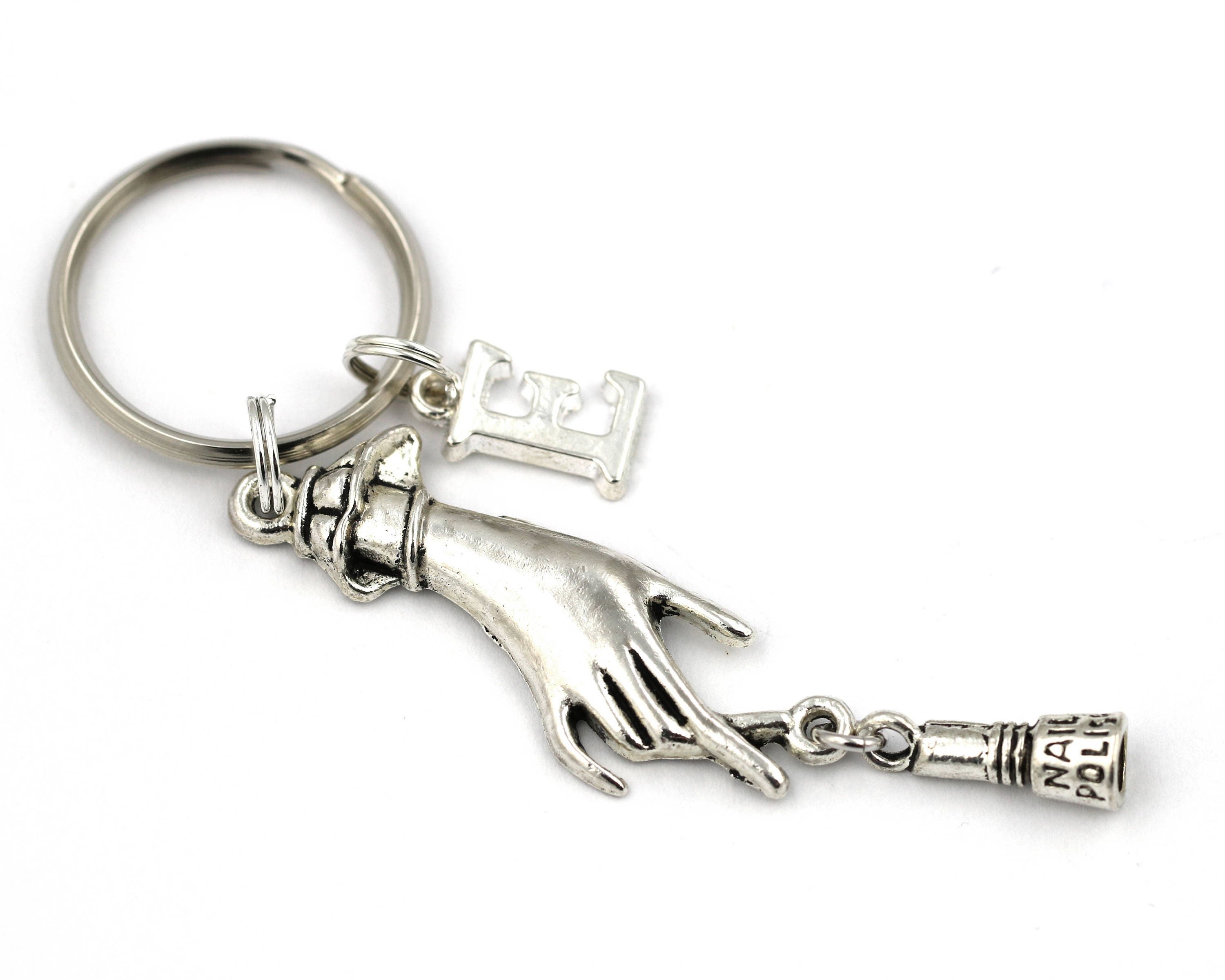 Nail Technician Key Ring Personalized Nail Polish Keychain Etsy