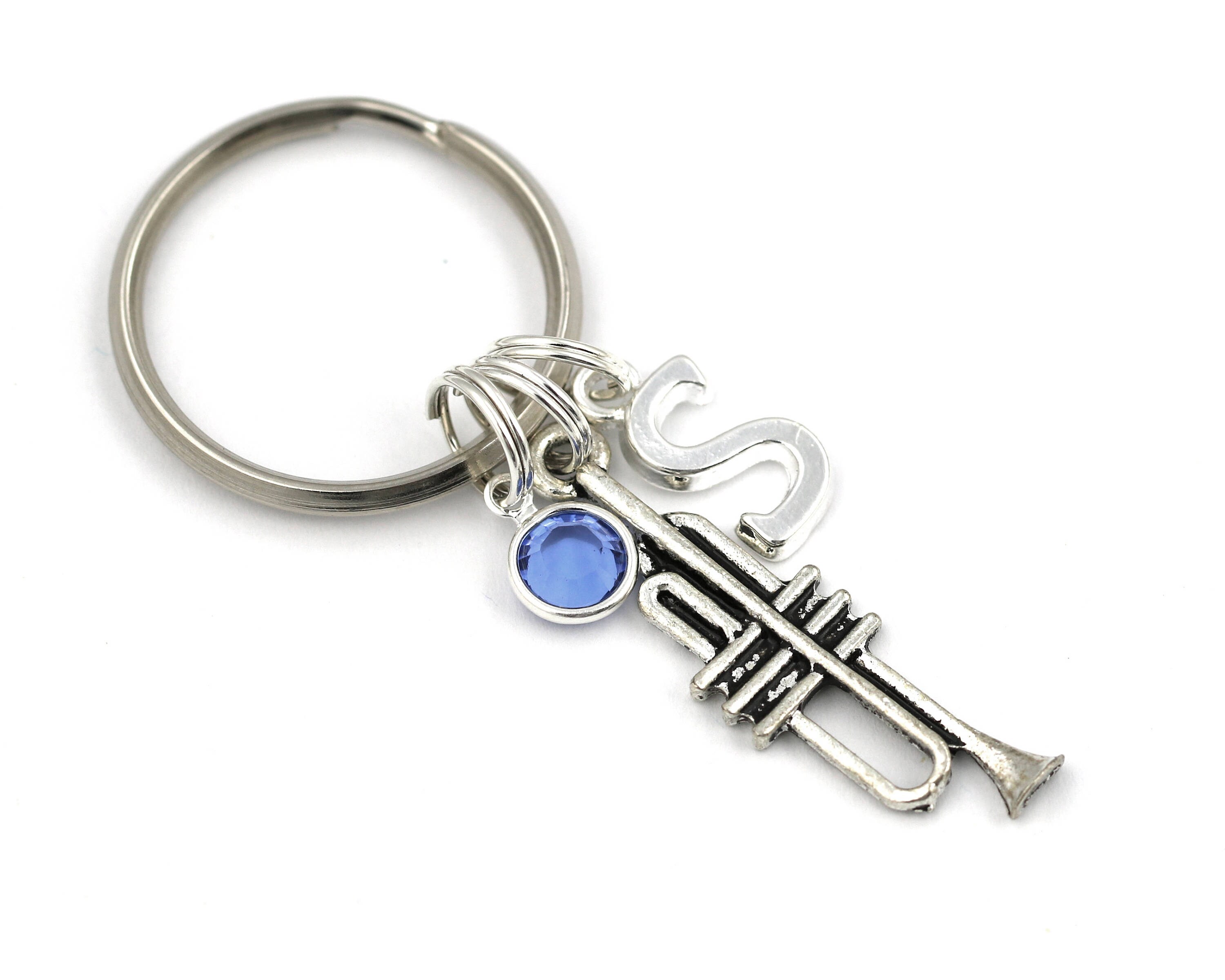 Trumpet Key Ring Personalized Trumpet Keychain With Etsy