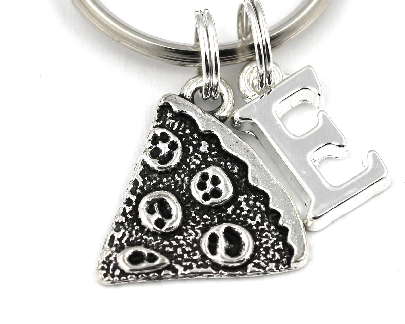Pizza Key Ring One Slice Personalized Pizza Keychain Pizza Etsy