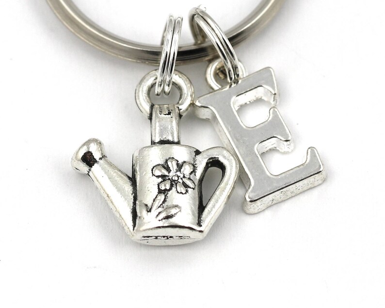 Watering Can Key Ring Personalized Garden Keychain Gardening Etsy