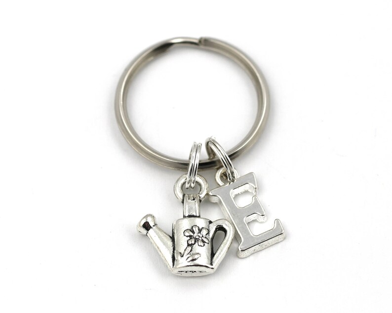 Watering Can Key Ring Personalized Garden Keychain Gardening Etsy