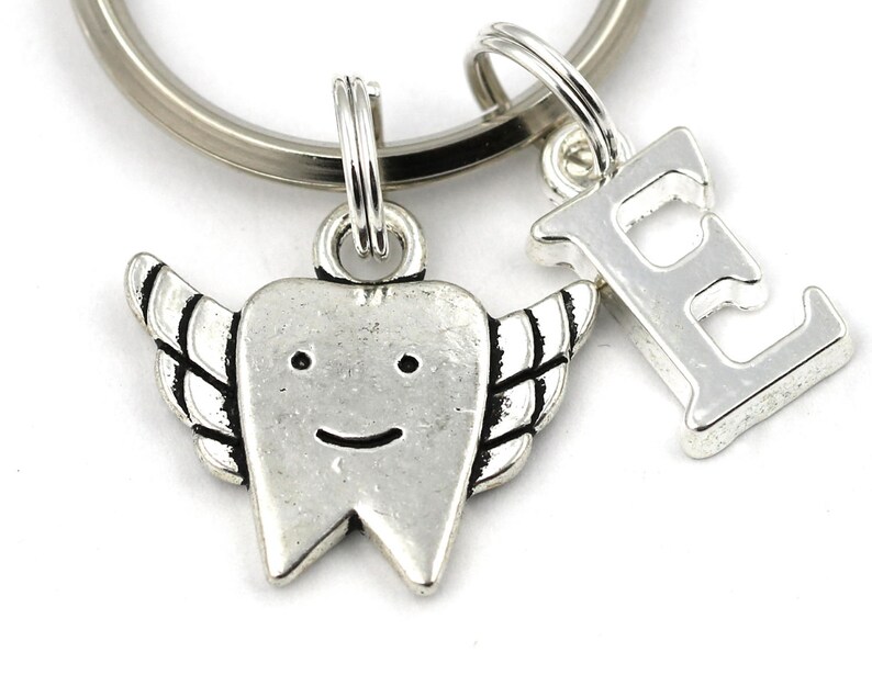 Tooth Key Ring Personalized Dental Hygiene Keychain Dentist Etsy