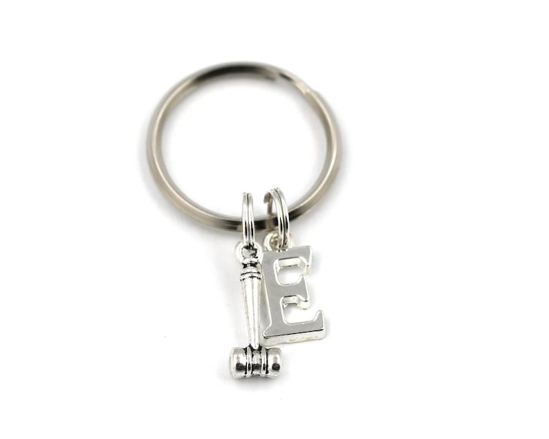 Gavel Key Ring Personalized Gavel Keychain Lawyers Keyring Etsy