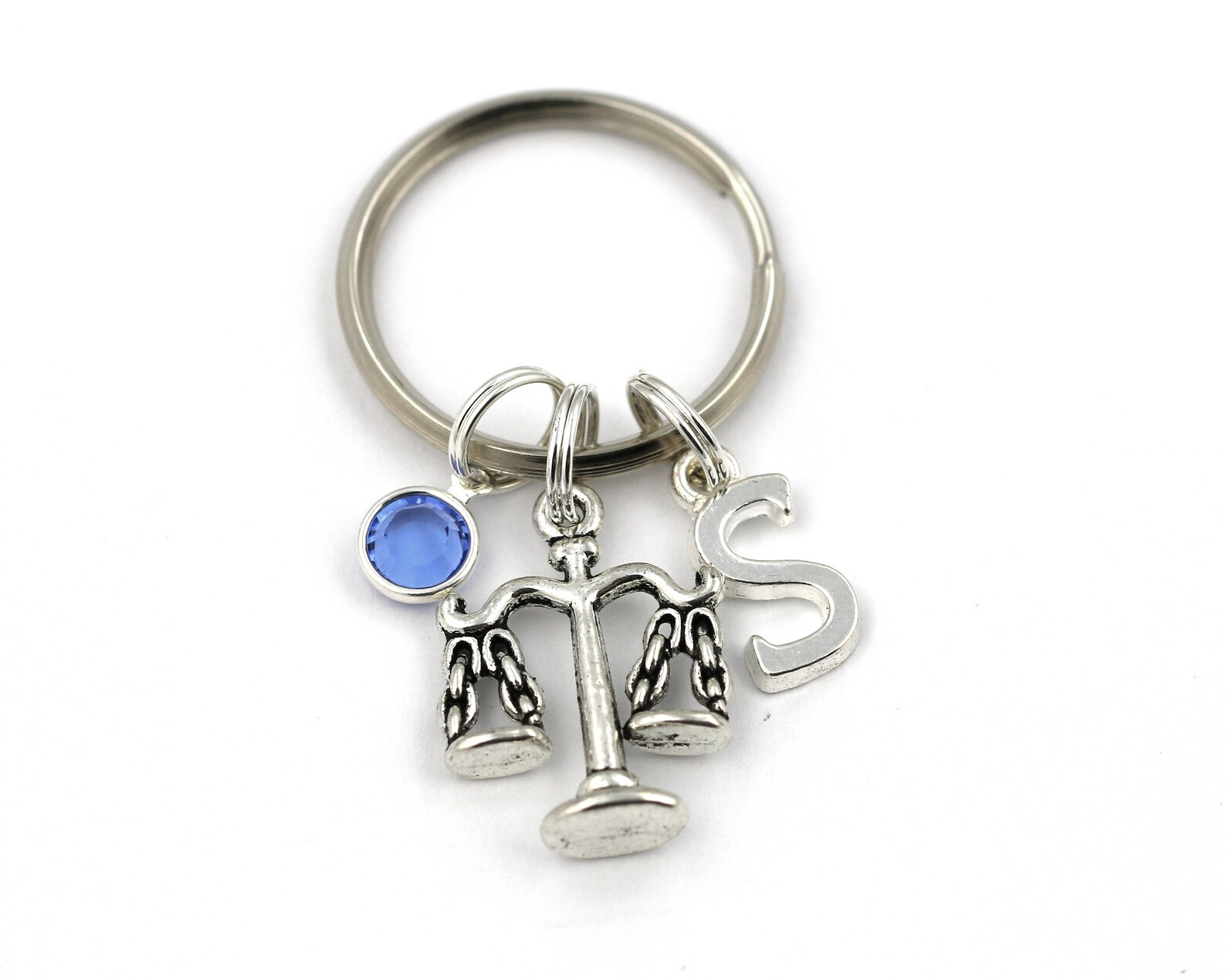 Scales Of Justice Key Ring Personalized Attorney Keychain Etsy