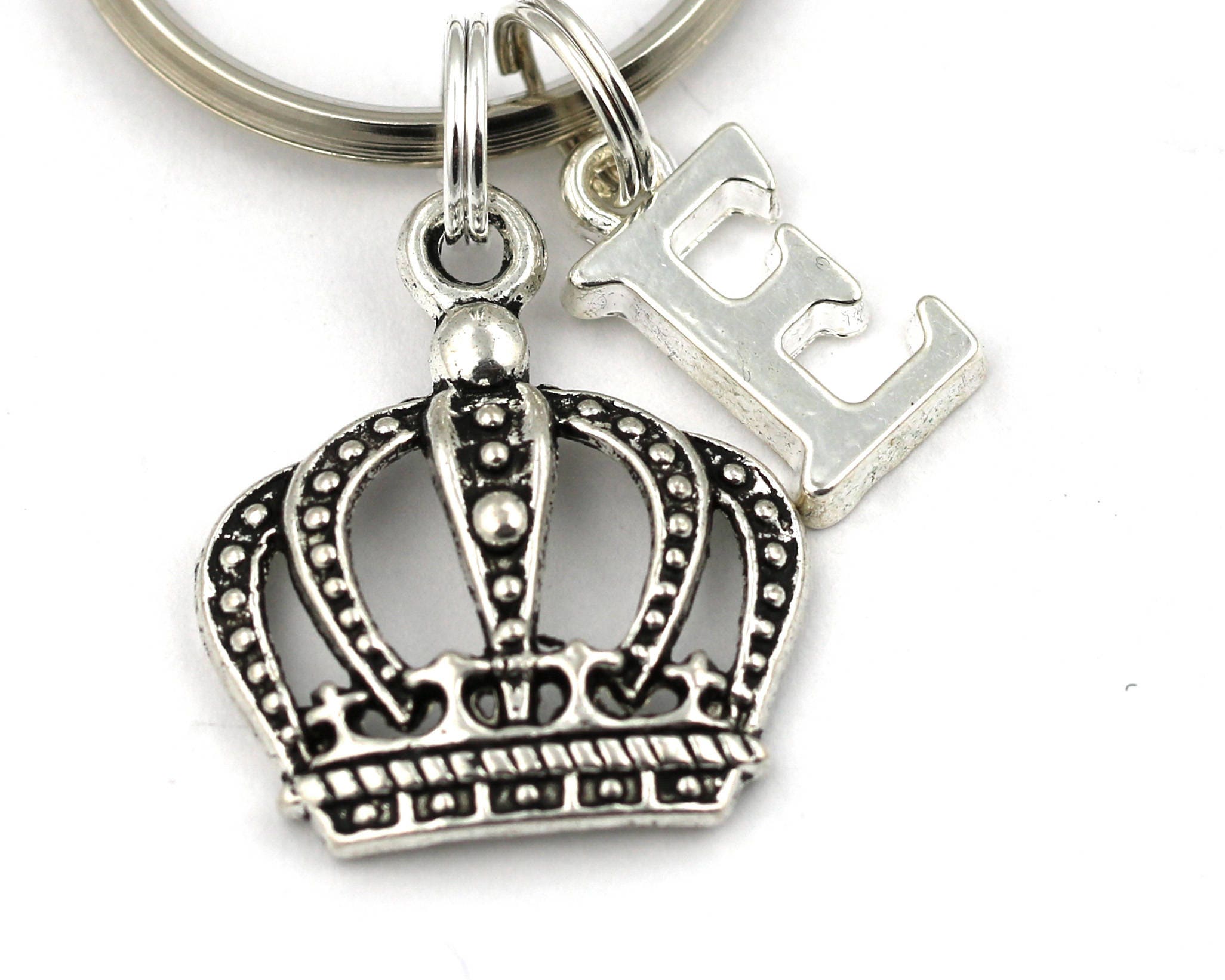 Royal Crown Key Ring Personalized King Crown Keychain Etsy