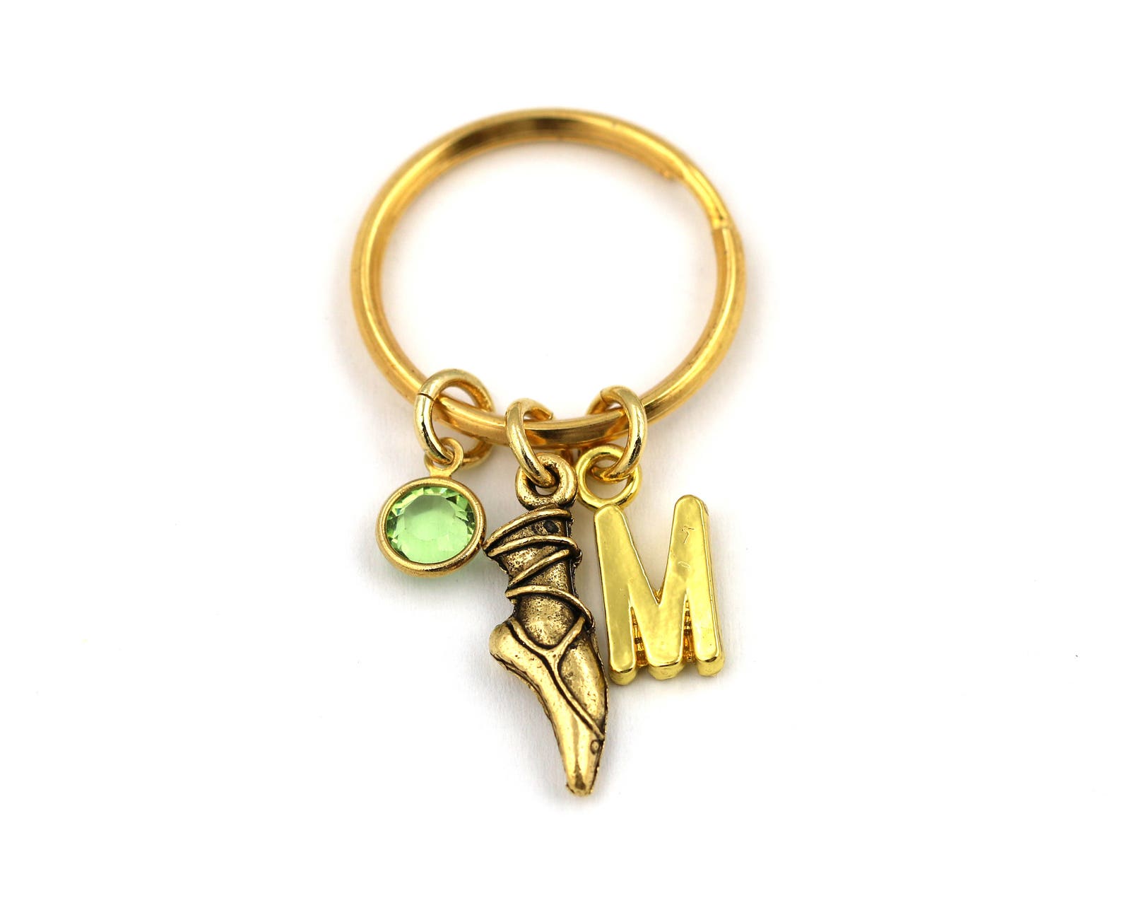 ballet slipper key ring, personalized dancer keychain with birthstone or pearl, ballet keyring, dance team,ballet jewelry,dance