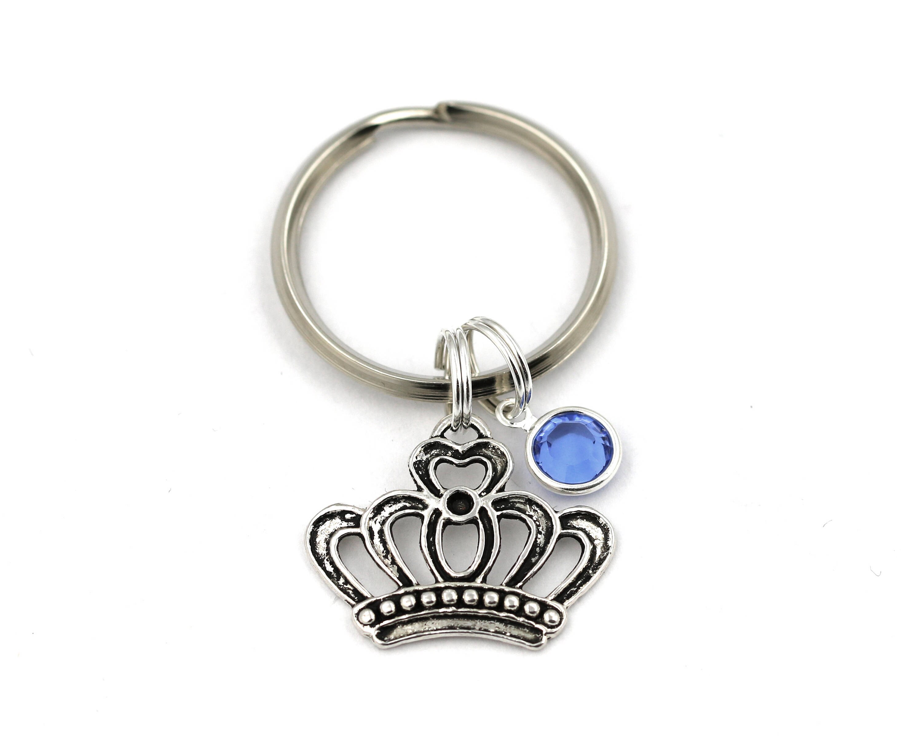 Royal Crown Key Ring Queen Crown Keychain With Birthstone Or Etsy