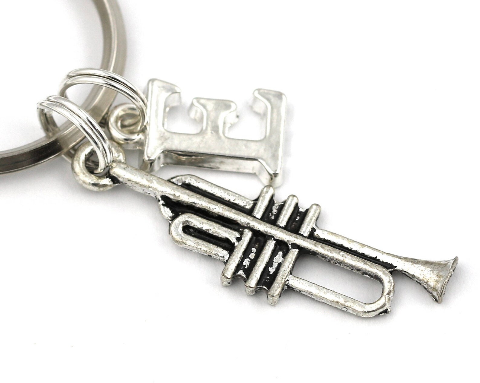Trumpet Key Ring Personalized Trumpet Keychain Jazz Keyring Etsy