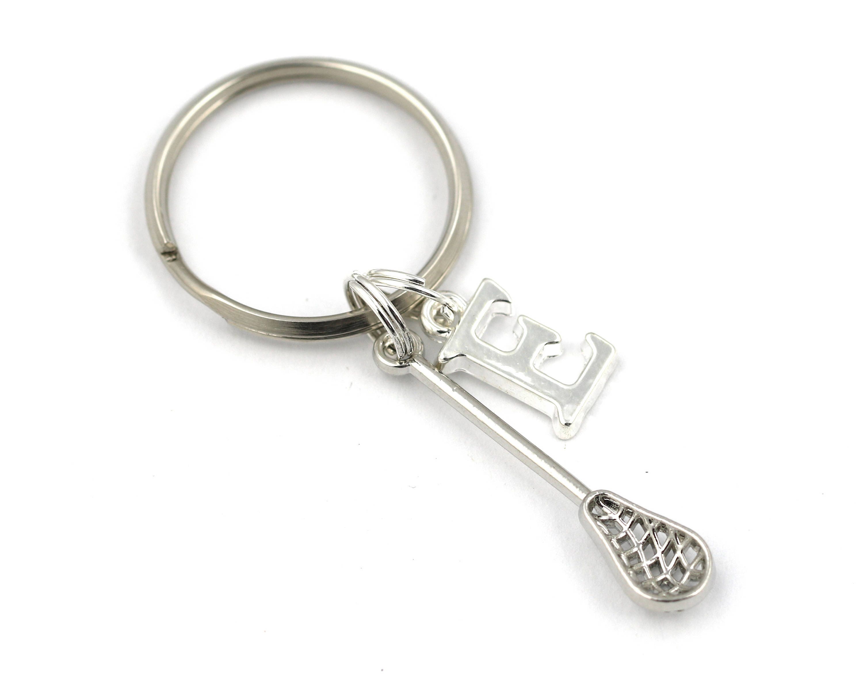 Lacrosse Key Ring Personalized Lacrosse Stick Keychain Etsy