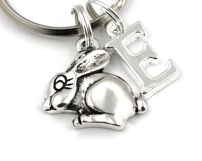 Rabbit Key Ring Personalized Rabbit Keychain Rabbit Keyring Etsy