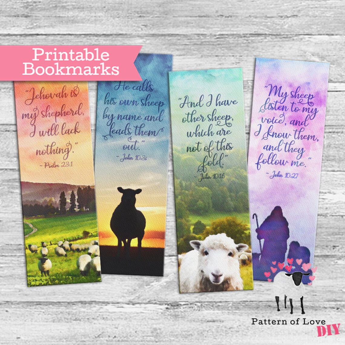 JW Sheep Bookmarks Etsy
