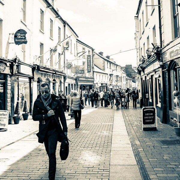 irish sweet shop | metal 10x14 wall art | galway ireland photography | large urban wall decor | handsome stranger