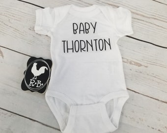 Baby Announcement outfit, Surprise the New Dad or Grandparents, Custom Pregnancy Announcement, Baby Infant One piece Clothes, Personalized