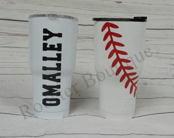 baseball tumbler, Softball tumbler 30 oz baseball cup, personalized tumbler, custom tumbler, baseball cup, softball cup, baseball laces