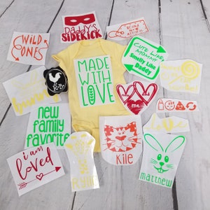Gender Neutral Baby, Decorating Station Iron On Transfers, Baby Shower Games, DIY Decorating Kit, Infant Station Kit for Baby Girl and Boy