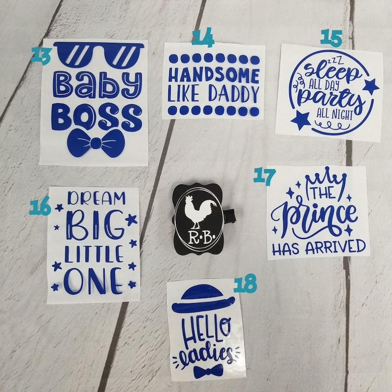 Baby Boy Decorating Station Iron On Transfers Baby Shower Etsy