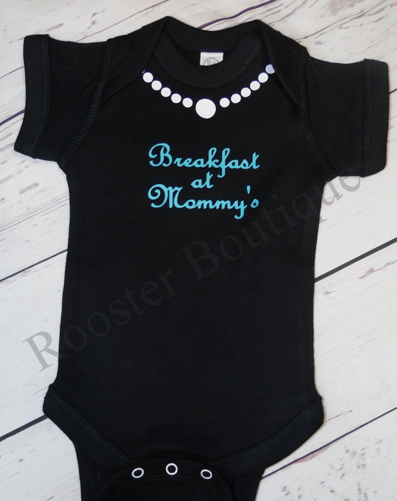 Breakfast at Mommy's Baby bodysuit one piece, creeper, breast feeding baby shower gift image 4