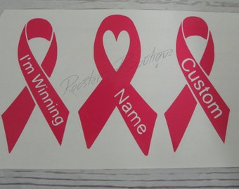 Cancer Awareness Ribbon, Customize Personalized Decal, Car Decal, Phone Decal, Yeti Decal, Vinyl Decals