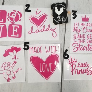 Baby Girl Decorating Station Iron On Transfers, Baby Shower Games, DIY Decorating Kit, Infant Station Kit for Baby Girl image 4