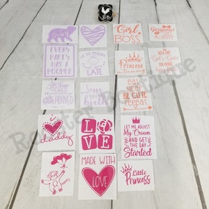 Baby Girl Decorating Station Iron On Transfers, Baby Shower Games, DIY Decorating Kit, Infant Station Kit for Baby Girl image 3
