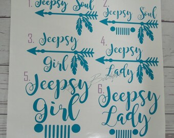 Jeepsy Soul Decal, Car Decal, Phone Decal, Yeti Decal, Vinyl Decals, Birthday Gifts