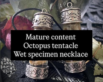 Octopus tentacle wet specimen pendant