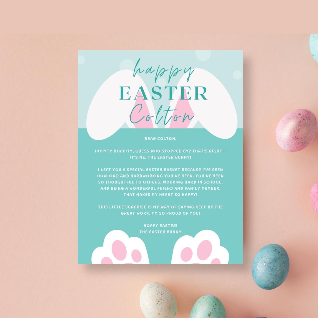 Personalized Letter From the Easter Bunny | Easter Bunny Letter ...