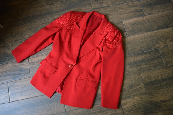 80s red blazer