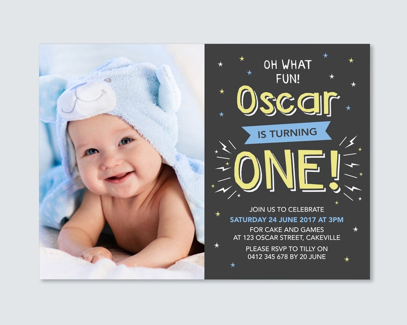 1st Birthday Invitation Card For Baby Boy - Card Design ...